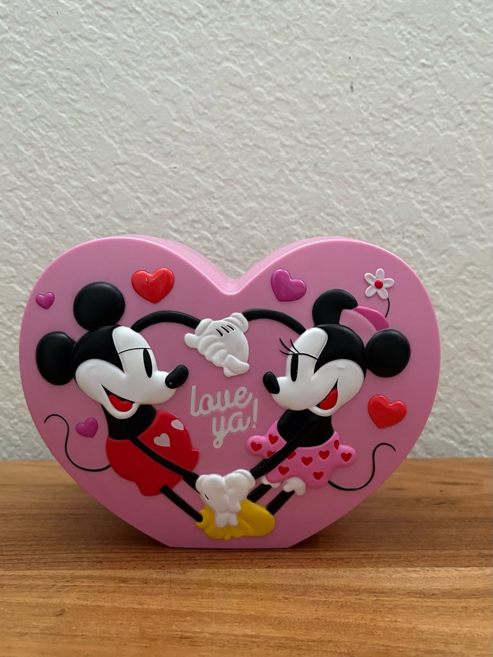 Disney Pink Mickey & Minnie Heart Trinket Box